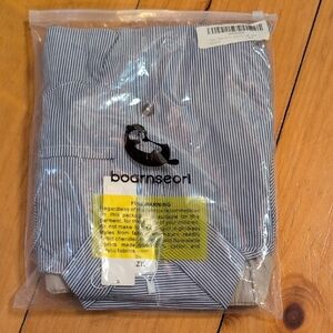 Kids Striped Shirt Matching Set With Shorts, Suspenders, And Tie - NWT